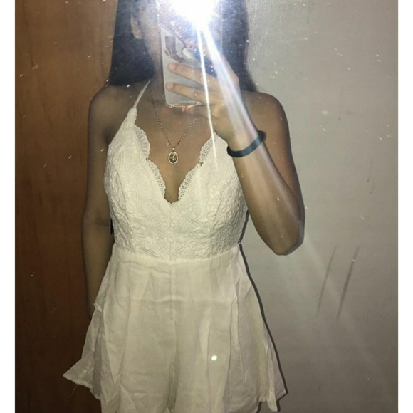 ✴sold out✴Star spangle ivory backless lace romper - Picture 6 of 6